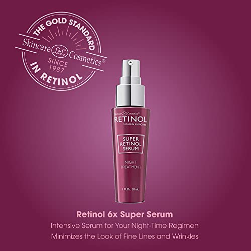 Retinol 6x Super Retinol Serum - A fórmula única e intensiva acelera a renovação da pele enquanto você dorme - tem como alvo linhas finas, rugas, manchas escuras, poros e manchas para restaurar a pele bonita e brilhante