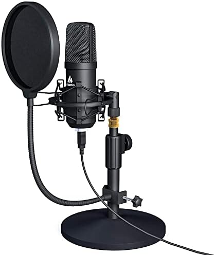 Kit de microfone USB Maono 192KHz/24bits AU-A04T PC Condenser Podcast Streaming Cardioid Mic Plug & Play para computador, YouTube,