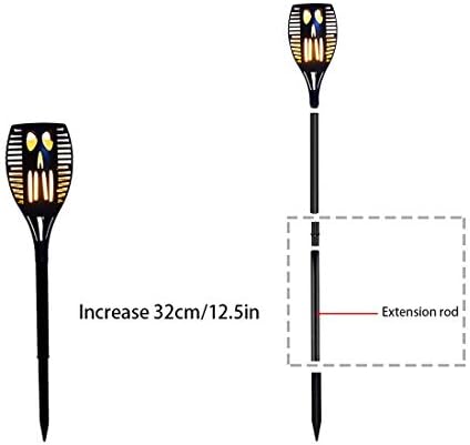 Dzs Elec 2pcs Extensão de Pólo de Plástico e Kit de Conector Black Tubo de Tubal Black Ground Angle Coastor de cotovelo para lâmpada de tocha luz solar Luz
