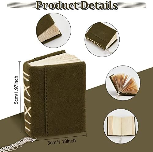 Webeedy 3 sets para o kit de encadernação de livros Mini Vintage Leather Binding Set para fazer o kit de bookbinding