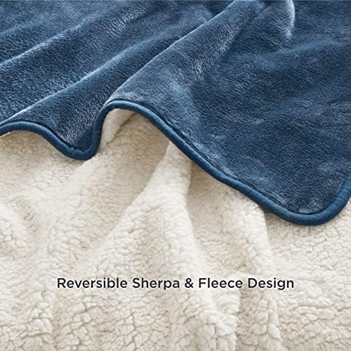 Bedsure Cobertores de cães impermeáveis ​​para cães pequenos - cobertor de gato pequeno lavável para proteção do sofá, cobertor de cachorro Sherpa Fleece, protetor de móveis de arremesso reversível macio de pelúcia, 25 x35, azul