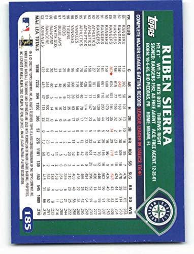2003 Topps 185 Ruben Sierra NM-MT Seattle Mariners Baseball