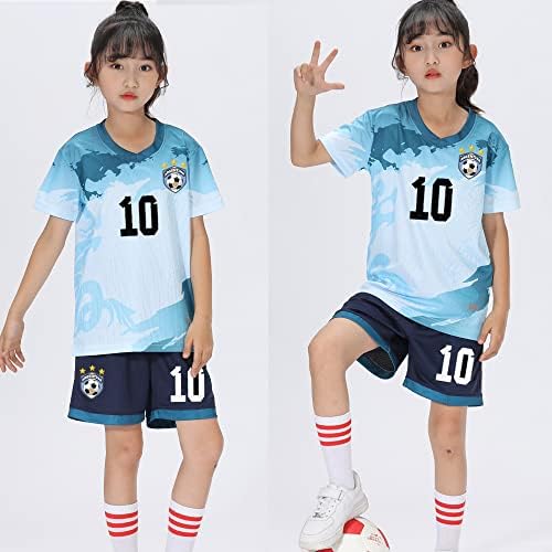 Casmy Kids Youth argentina me-ssii camisa+shorts de futebol kit de camisetas de esportes de futebol da Copa do Mundo