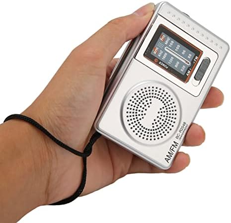 Rádio PLPLAAOO portátil AM FM, Rádio DSP Transistor com alto -falante embutido e fone de ouvido, rádio portátil de