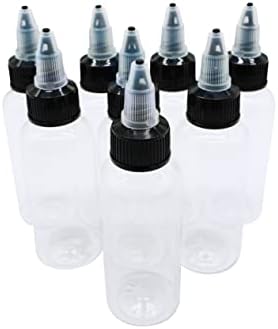 Garrafa líquida de plástico LDPE, garrafa de aperto, garrafa de gotas, garrafa de distribuição, 8 PCs 2 onças, garrafa de lavagem
