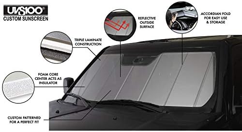 CoverCraft UVS100 protetor solar personalizado | UV11288bl | Compatível com modelos selecionados Toyota RAV4, Blue Metallic