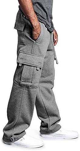 calça de carga masculina de ticcoy calças esportivas de ajuste relaxadas para corredor de calças de pilota