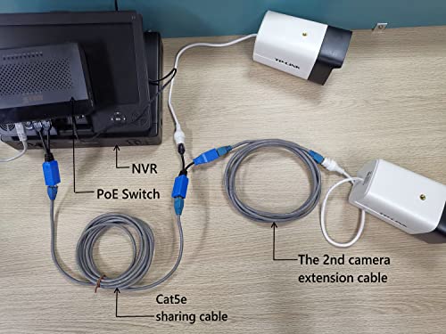 Sguesikr 4 par vídeo passivo BNC BalUns 1080p-8mp e 4 par 2 em 1 Poe IP Camera Adaptadores de energia/dados