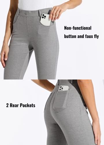 Willit Women's Yoga Dress Pants 29 /31 Pernas retas de pernas elásticas de escritório casual trabalho de trabalho petite/regular