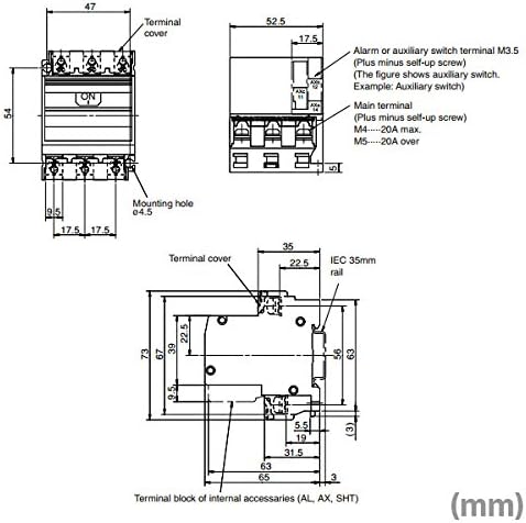 Mitsubishi Electric CP30-BA 3P 1-M 15A Protetor de circuito nn