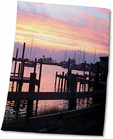 3drose Florene America The Beautiful - Oracoke Outer Banks Sunset - Toalhas