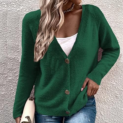 Cardigan Sweaters Cardigan para mulheres Slim Slim Fit Causal CAVES CAATS LONCE LOLHOS DE MANAGEM LONGO LONGA