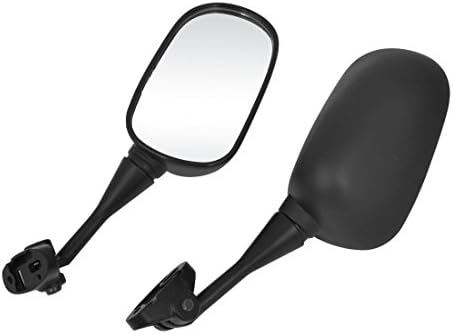 2 PCS Black Blind Spot Motorbike Forma do retângulo Retrocínio espelho lateral
