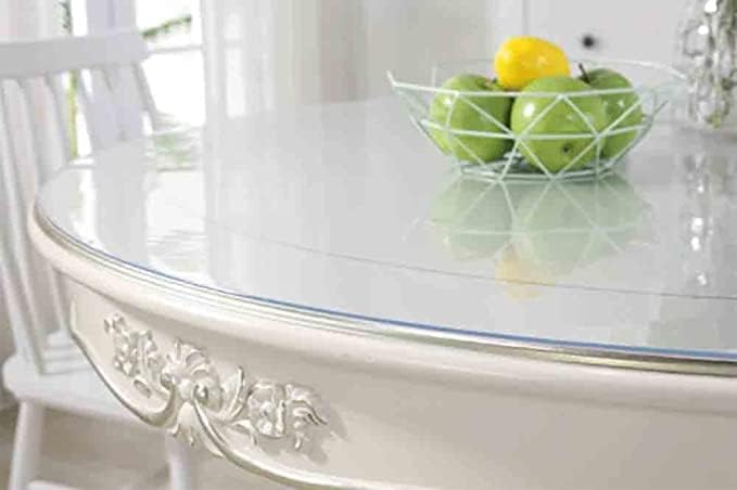 Fercla redonda de tampa de mesa de PVC transparente protetor de mesa de mesa de mesa de mesa à prova d'água de mesa