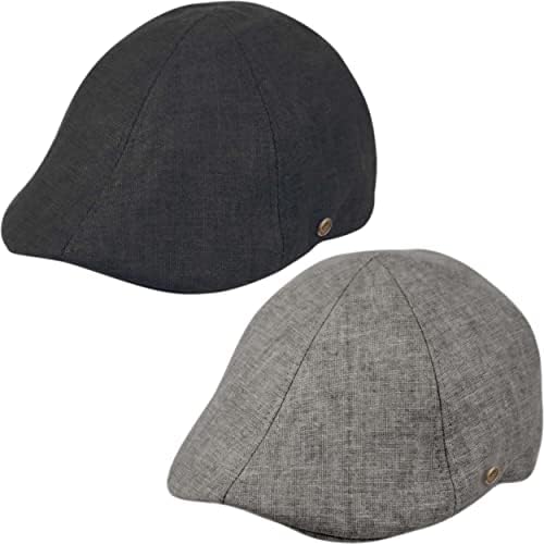 Funky Junque Hats for Men Women Newsboy Linho Flatcap Stetson Ivy Scally Scally Cap Beret Vintage Breathable Summer Golf