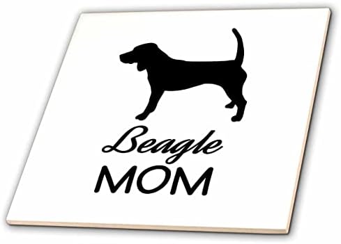3drose Janna Salak Designs cães - BEAGL DOG ​​MOM - TILES