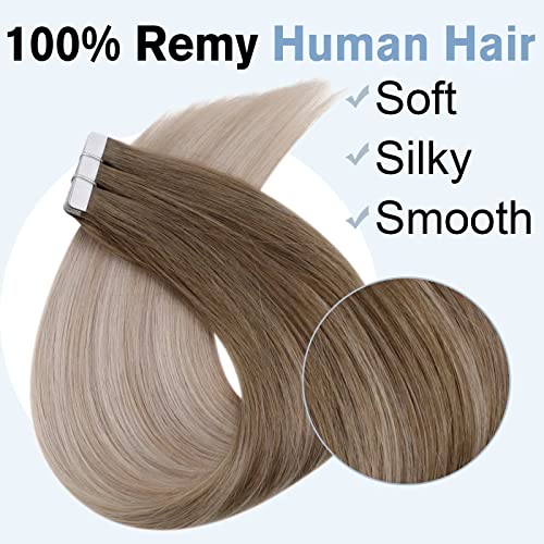【Salvar mais】 Easyouth One pack Tap Enchemings Hair Extensions Real Human Hair #8/18/60 e uma fita de pacote em extensões de cabelo humano #18/22/60 18 polegadas