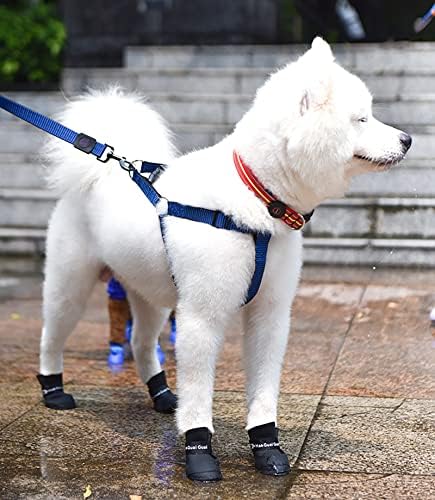 7 cores disponíveis, botas de chuva para cães para cães grandes pequenos, tamanho S a 2xl, sapatos de cachorro à prova d'água Black
