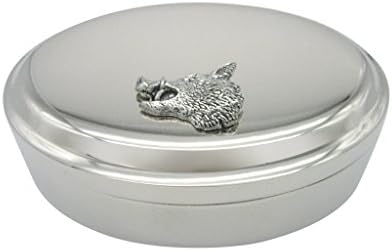 Lateral Boar Oval Tinket Jewelry Box