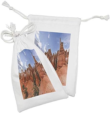 Conjunto de bolsas de tecido pitoresco lunarable de 2, o anfiteatro no Parque Nacional Bryce Canyon Utah Estados Unidos,