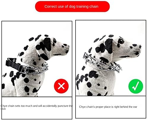 Colar de DKE e HXL para cães, colar de treinamento ajustável de metal com fivela de liberação rápida para cães médios pequenos, 2,5