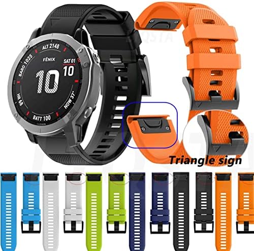 KFAA 22 26mm Substituição de silicone Stap Strap para Garmin Fenix ​​6 6s 6x Pro 5 5x mais 3 3 HR Forerunner 935 Acessório de pulseira