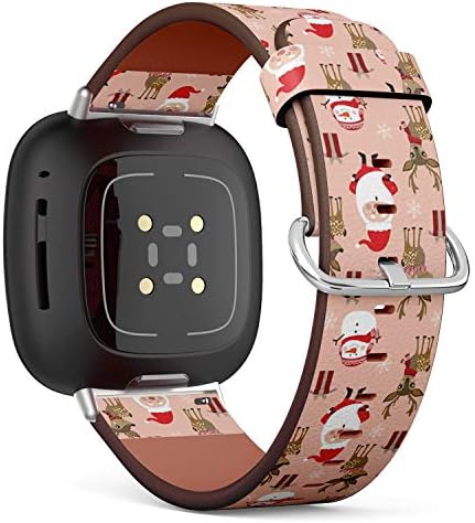Banda de relógio de couro de substituição de Q -Beans, compatível com Fitbit Versa 3/4 e Fitbit Sense/Sense 2 - Cartoon fofos