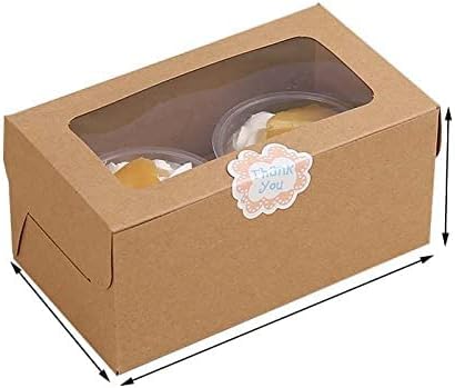 CRYSDARALOVEBI 10 PCS Caixa de presente de papel com janela de casamento rosa rosa grinaldas kraft paper bolo caixa de comida