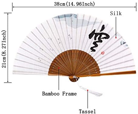 Amajiji dobrando rave Fan para mulheres/homens, chinease/fã de bambu japonês ventilador de mão dobrável, fã de fãs de fã de mão fã de fã de fã de fã de fã de fã