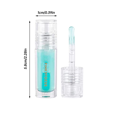 Óleo de lábio transparente com brilho labial com brilho labial hidratante, óleo de lábio nutritivo não pegajoso, líquido líquido