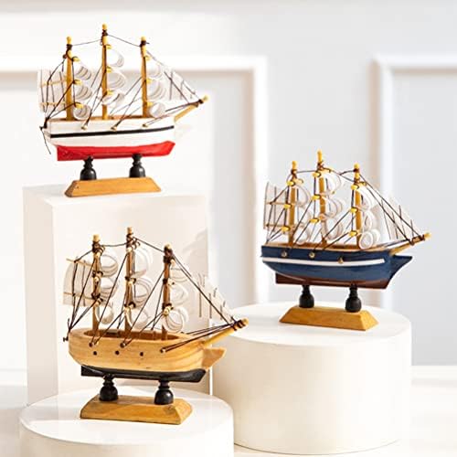 Homoyoyo Decor Decoração do oceano Tabela central Pieces Decoração de desktop Navio de vela Adorn Mini Sailboat Modelo Sailing Barco