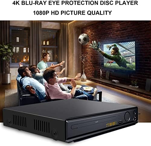 4K Blu-ray Eye Protection DVD Player, HDMI Home VCD HD Playback, com Socket/Power-Off Memory