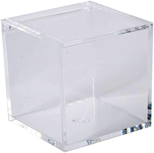 Caixas de acrílico transparente de Hammont - 4 pacote - 3.15''x3.15''x3.15 '' - Pequenas caixas de Lucite para presentes, casamentos,