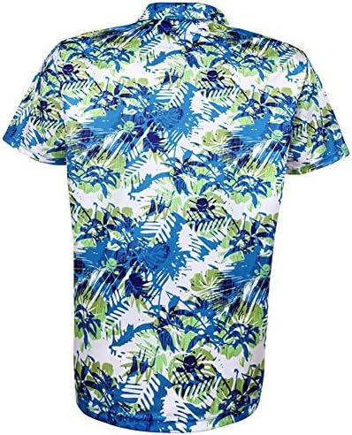 Camisa de golfe masculina para impressão havaiana tattoogolf