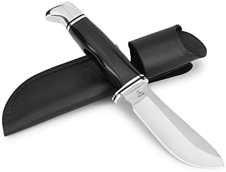 Buck Knives 103 Skinner Faca de caça a lâmina fixa, lâmina de aço inoxidável de 4 com bainha de couro