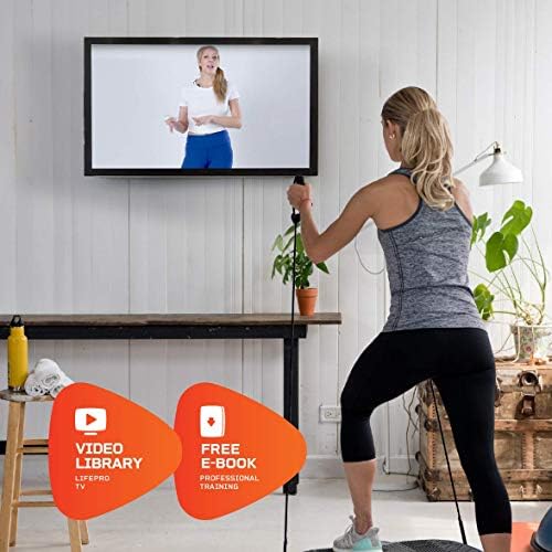 Máquina de exercício de placa de vibração Waver LifePro - Plataforma de fitness de exercícios para o corpo inteiro com bandas de loop - equipamento de treinamento em casa para perda de peso