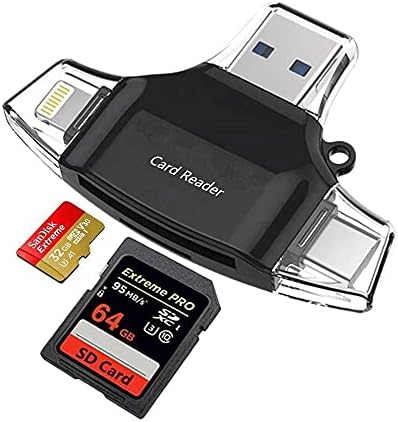 Boxwave Gadget Compatível com Apple iPhone 13 - Allader SD Card Reader, MicroSD Card Reader SD Compact USB para Apple iPhone 13