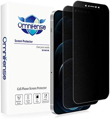Protetor de tela de privacidade fosco de Omnifensidade projetada para iPhone 12 Pro ou iPhone 12 Glass não temperadas,