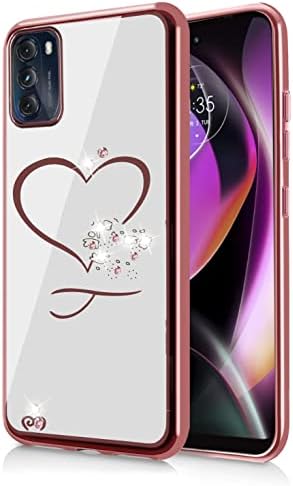 Flier voador para moto G Stylus 5G 2022 Caso Slim Bling Crystal Rhinestone TPU TPU Tampa de glitter Eletroplato Caixa de telefone protetora para moto G Stylus 5G 2022