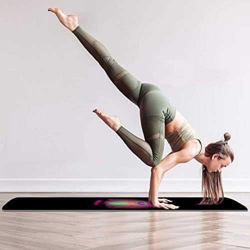 Padrão de coruja estranha semicey Exercício e fitness de fitness 1/4 de tapete de ioga para ioga pilates e exercício de condicionamento físico