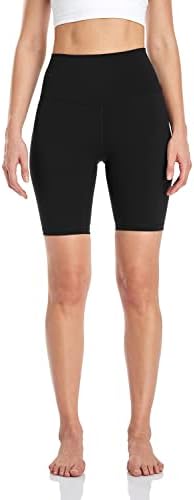 Heynuts Shorts de motoqueiros essenciais para mulheres, shorts de ioga de compressão de treino de cintura alta 4 '' ''