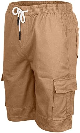 Shorts sjwclys para homens casuais, shorts de carga masculina elástica cintura de cordão relaxado shorts de trabalho leve