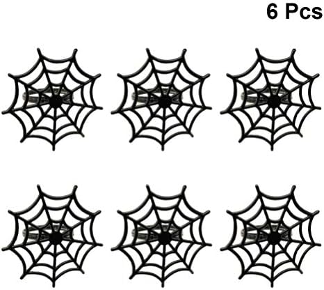 Nuobesty 6 pcs Halloween Spider Web Rings de guardana