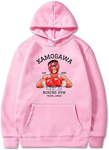 Hajime no ippo kamogawa anime capuz de capuz comprido masculino homem com capuz de moletom harajuku roupas