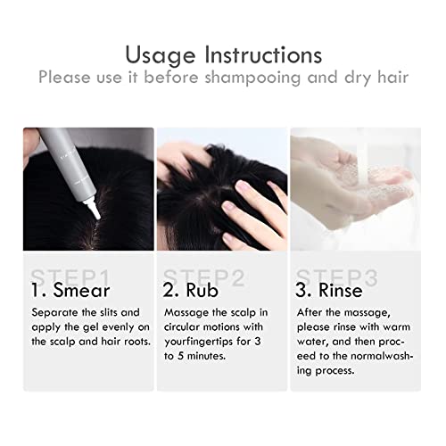 Óleo de cabelo Kimtrue para cabelos seco e seco danificados e tratamento de couro cabeludo anti -caspa refrescante no couro cabeludo
