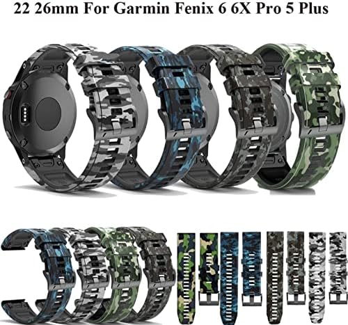 KFAA The New 26 22 22mm Watch Band Strap para Garmin Fenix ​​6x 6 6s Pro 5s mais 935 3 hr relógio de liberação rápida Silicone EasyFit