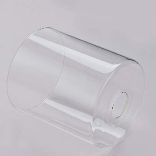 Lâmpada de vidro transparente Cilindro moderno Sombra de lâmpada transparente com lâmpada de tambor de 1-5/8 FIXTER TOME