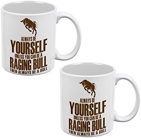 Sempre seja você mesmo, Bull White, em todo o conjunto de canecas de café 2