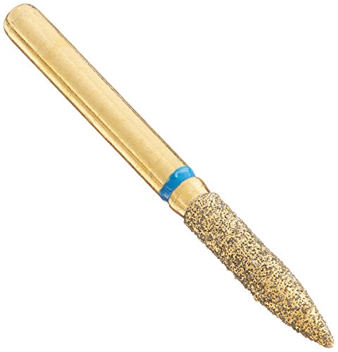 Crosstech G862/016M 24K Diamond Burs, chama, Média banhada a ouro