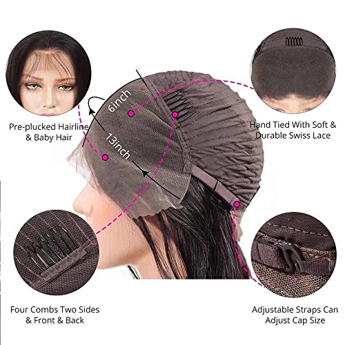 Olaer Destaque Brown cor marrom renda ondulada Wig Body Wave 1b/30 Pré -arranhado 13x6 HD Lace transparente Frente de cabelo humano
